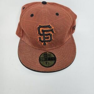 New Era 59Fifty San Francisco Giants Orange Ball Cap Size 7 1/2